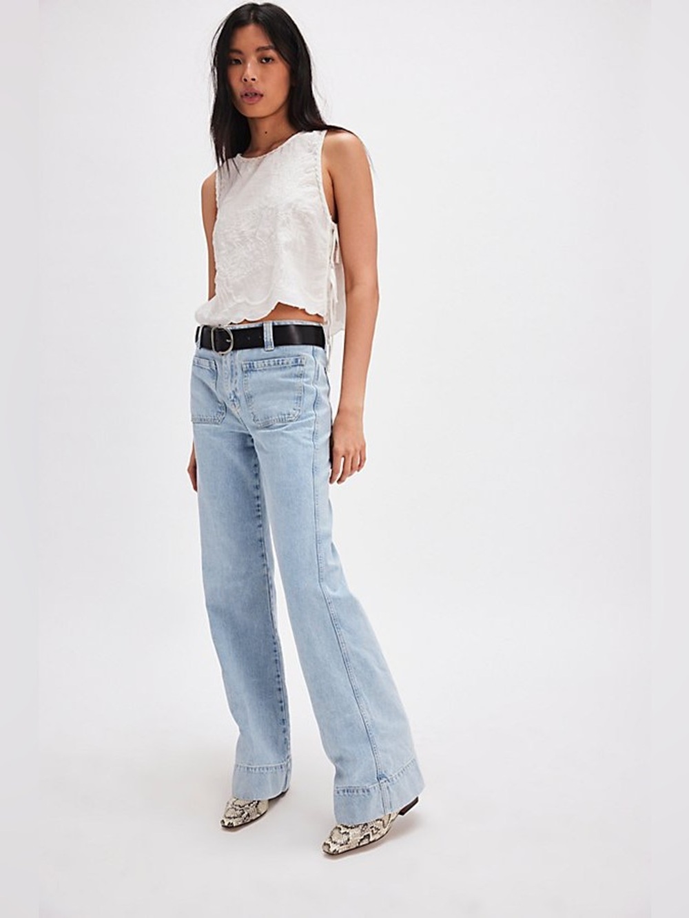 Free People We The Free Winward Bootcut Jeans - Kokomo light blue 28S